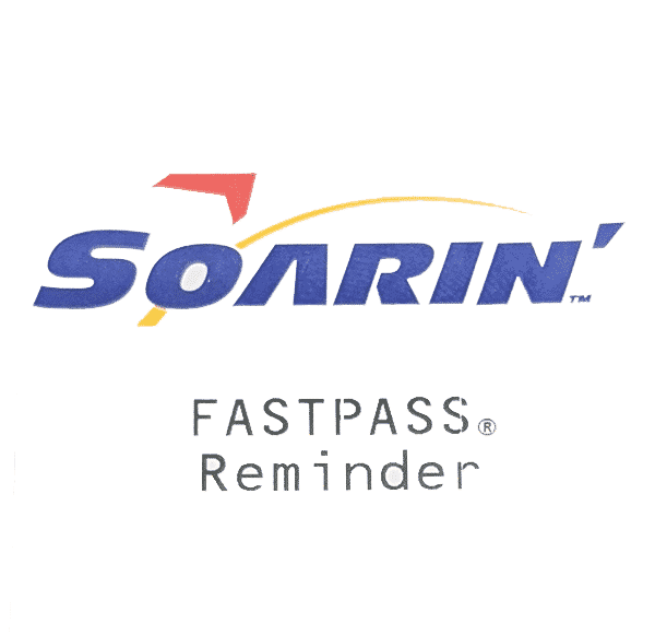 Fastpass paper ticket for Soarin' at Walt Disney World.