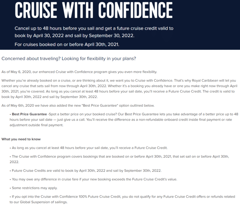 cruise kings cancellation policy